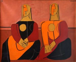 Dos mujeres sentadas, 1974